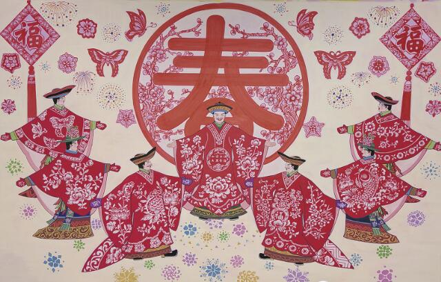 《剪纸华衣上春晚》 史家星 绘