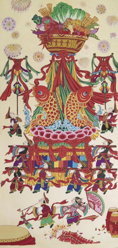 《土乡高抬庆丰年》 史家星 绘