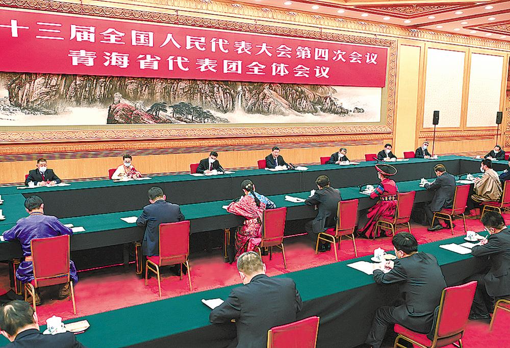 习近平在参加青海代表团审议时强调
 坚定不移走高质量发展之路 坚定不移增进民生福祉
