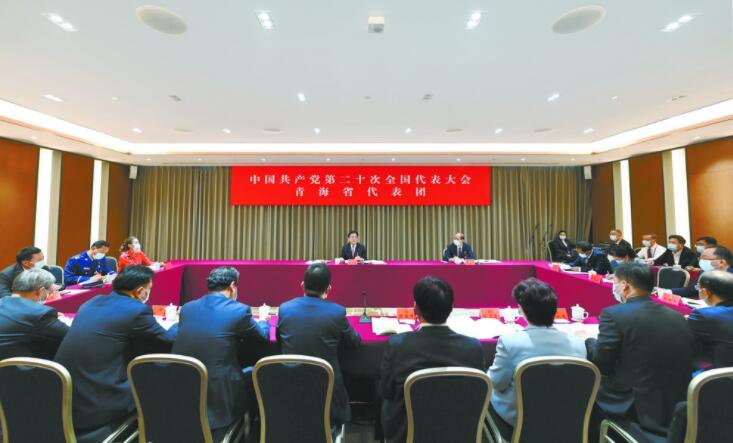出席党的二十大青海代表团举行全体会议 推选信长星为团长 吴晓军为副团长兼秘书长